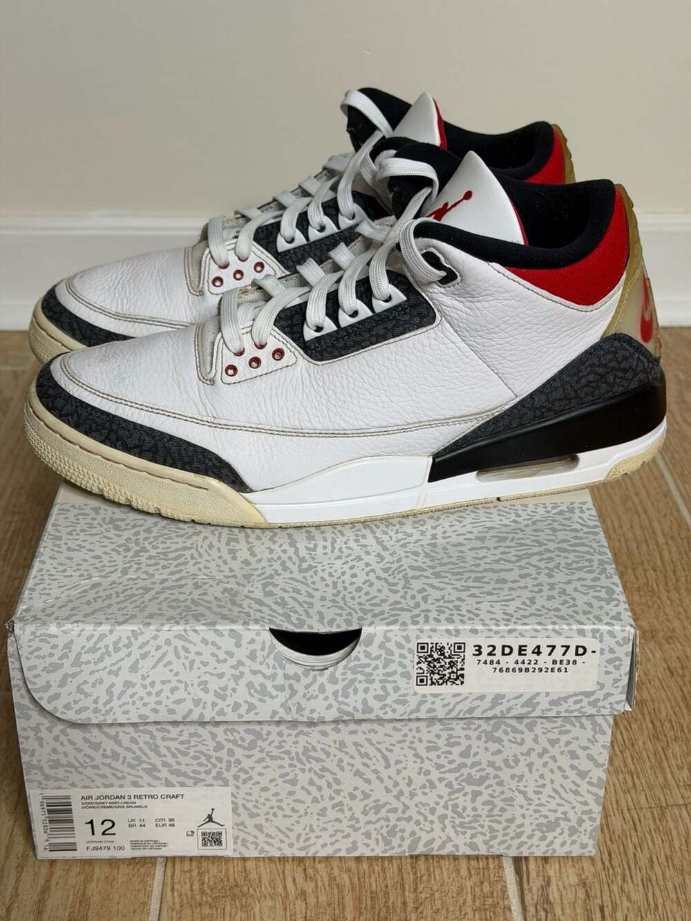 Nike Air Jordan 3 Retro SE Fire Red Denim CZ6431-100 Size 12
